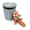 Red Panda with Trash Can - Fidget Toy