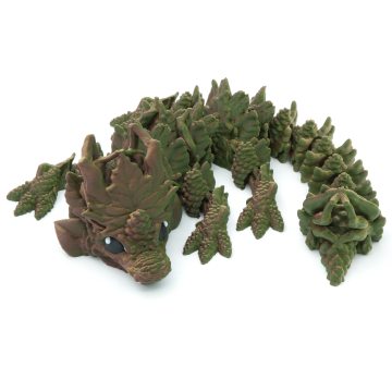 Młody szyszkowy jesienny smok ruchoma figurka - flexi - Cinderwing3D Baby Autumn Dragon