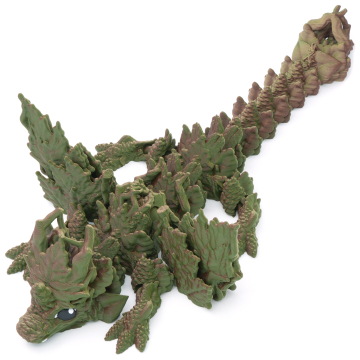 Baby Autumn Dragon with Wings Movable Figurine - Flexi Cinderwing3D