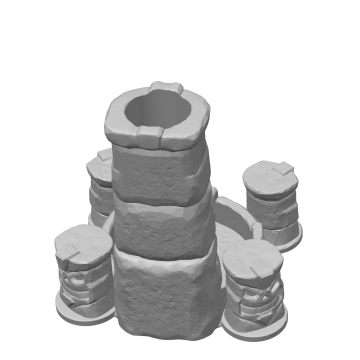 Rock Totem Dice Tower