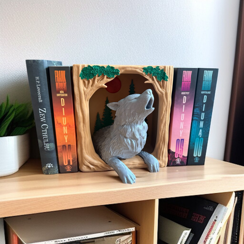 Wyjący wilk do czerwonego księzyca - Howling Wolf BookNook