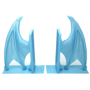 Lodowy smok + skrzydła - książkowy zakątek - zakładka między książki - Frost Dragon Book Nook - Duży (21cm x 10cm), Skrzydła