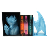 Lodowy smok + skrzydła - książkowy zakątek - zakładka między książki - Frost Dragon Book Nook