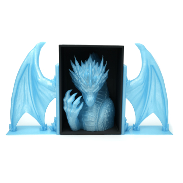 Frost Dragon Book Nook with Wings