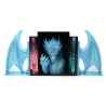 Lodowy smok + skrzydła - książkowy zakątek - zakładka między książki - Frost Dragon Book Nook