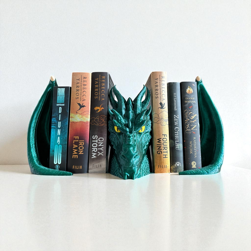 Smoczy strażnik + skrzydła - książkowy zakątek - zakładka między książki - End of the Hoard Book Nook