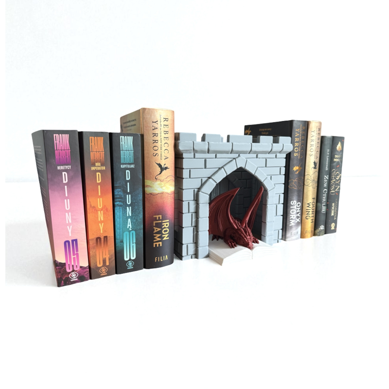 Smocza biblioteka książkowy zakątek - zakładka między książki - Dragon Library Book Nook