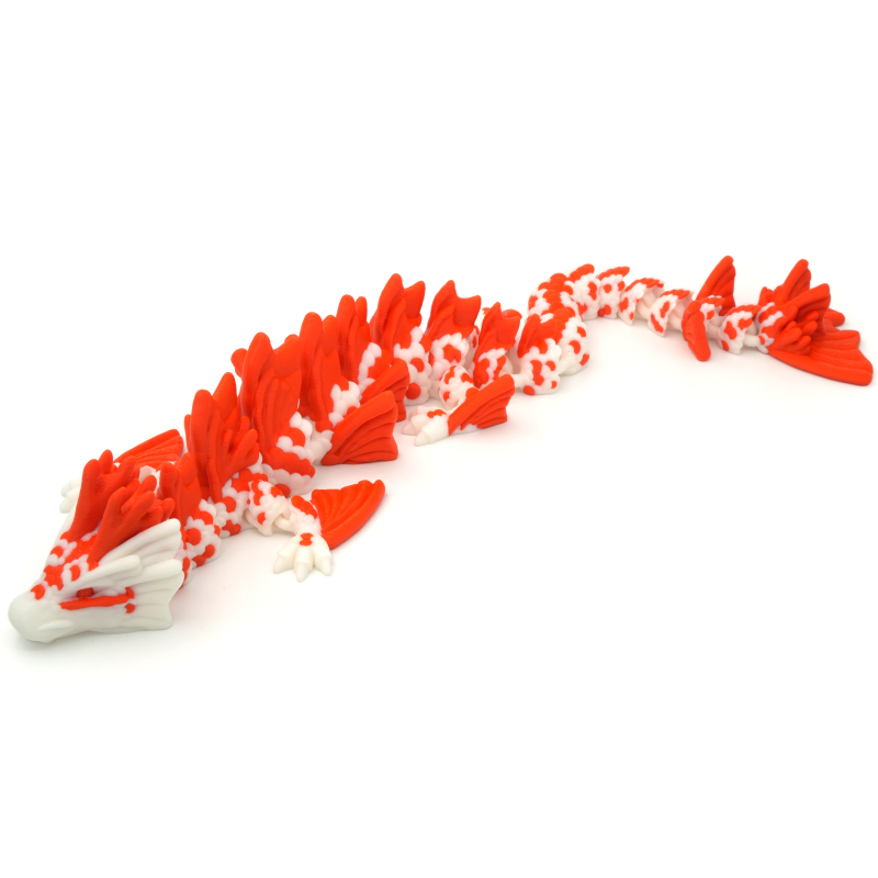 Koi Dragon - Movable Figurine - Flexi - Cinderwing3D