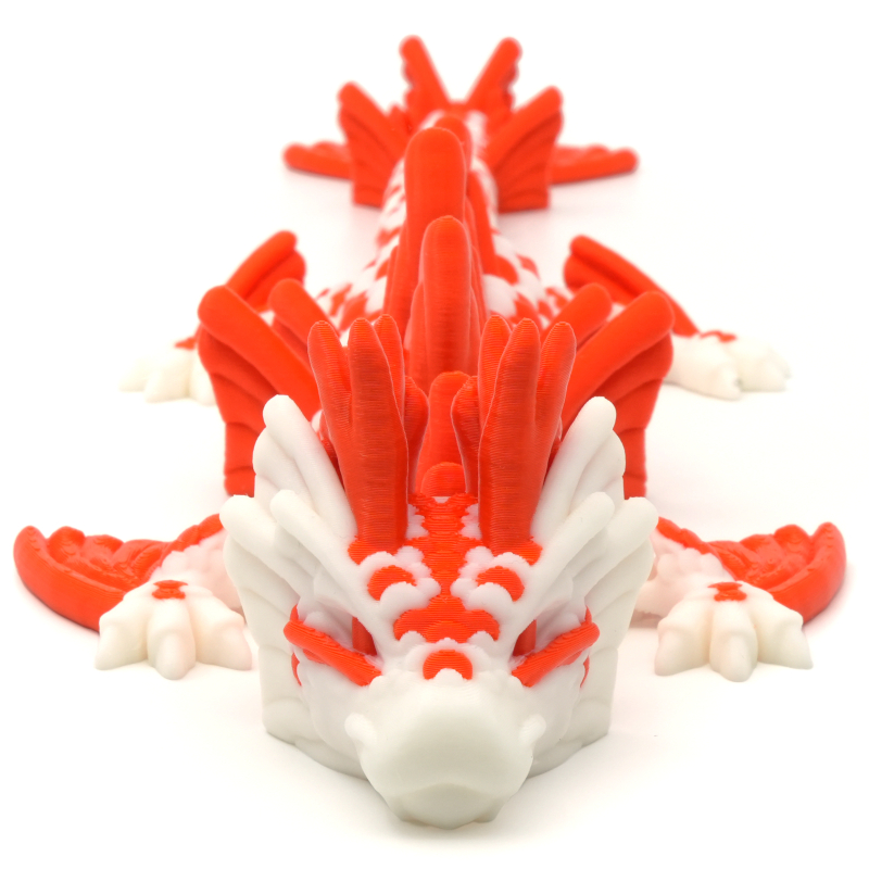 Koi Dragon - Movable Figurine - Flexi - Cinderwing3D