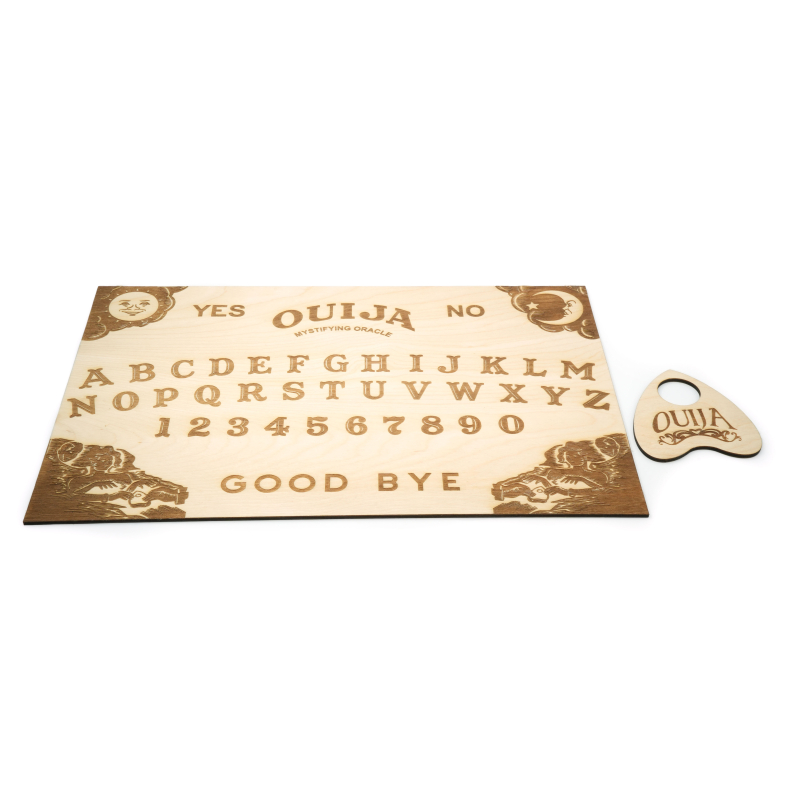 OUIJA Board - for summoning spirits - wood engraving
