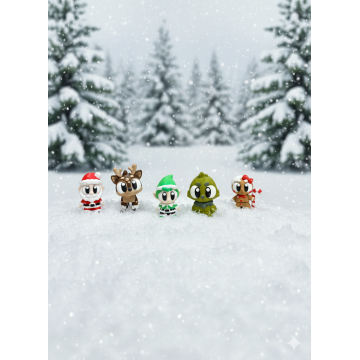 Zestaw świątecznych ruchomych figurek