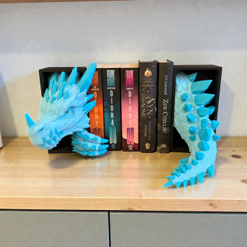 Crystal Dragon Head with eye and Tail - Book Nook
