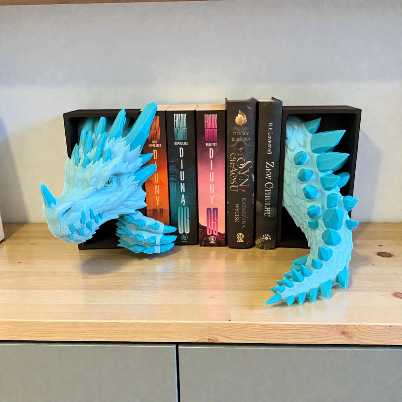 Crystal Dragon Head with eye and Tail - Book Nook