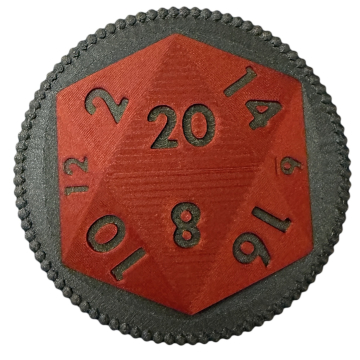 D20 magnetyczny pojemnik na kości RPG - pudełko/ogranizer/etui