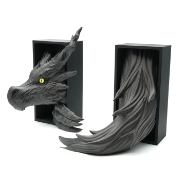 Shadow Dragon Head with eye and Tail - Book Nook