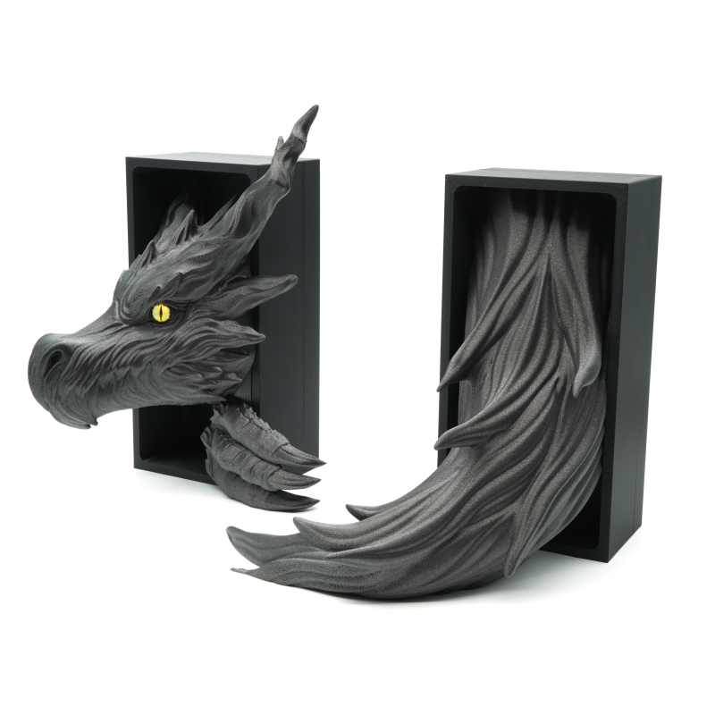 Shadow Dragon Head with eye and Tail - Book Nook
