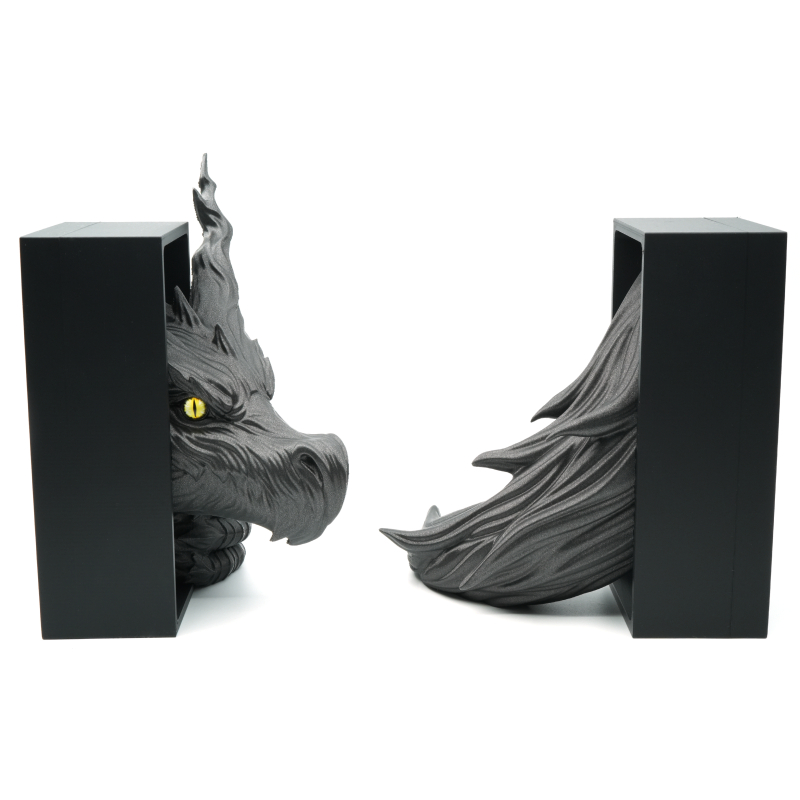 Shadow Dragon Head with eye and Tail - Book Nook
