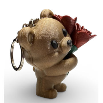 Misiu z bukietem kwiatów - zawieszka / breloczek - Bloom Bear