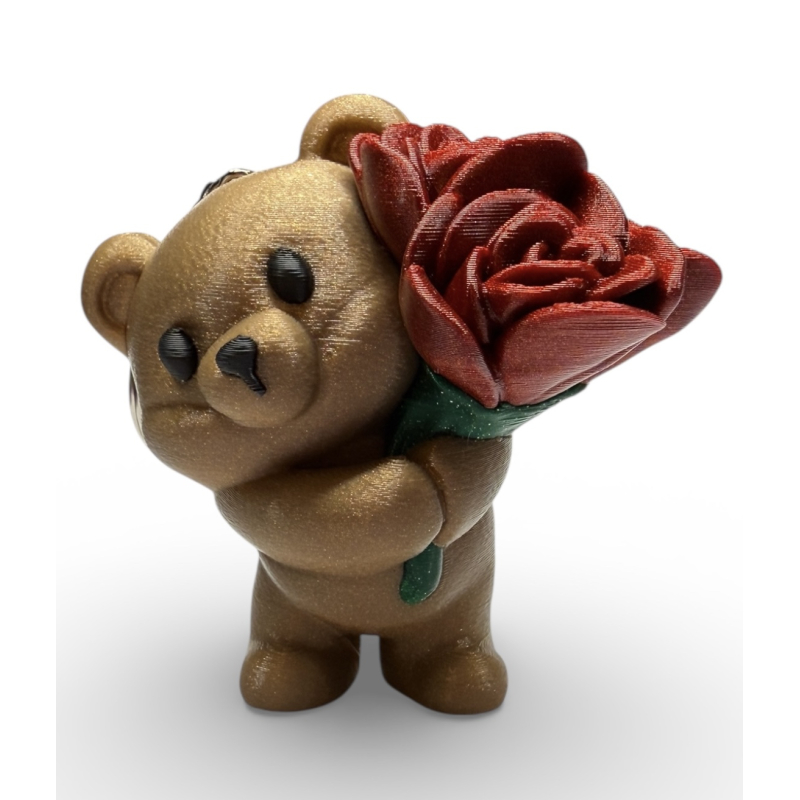 Misiu z bukietem kwiatów - zawieszka / breloczek - Bloom Bear