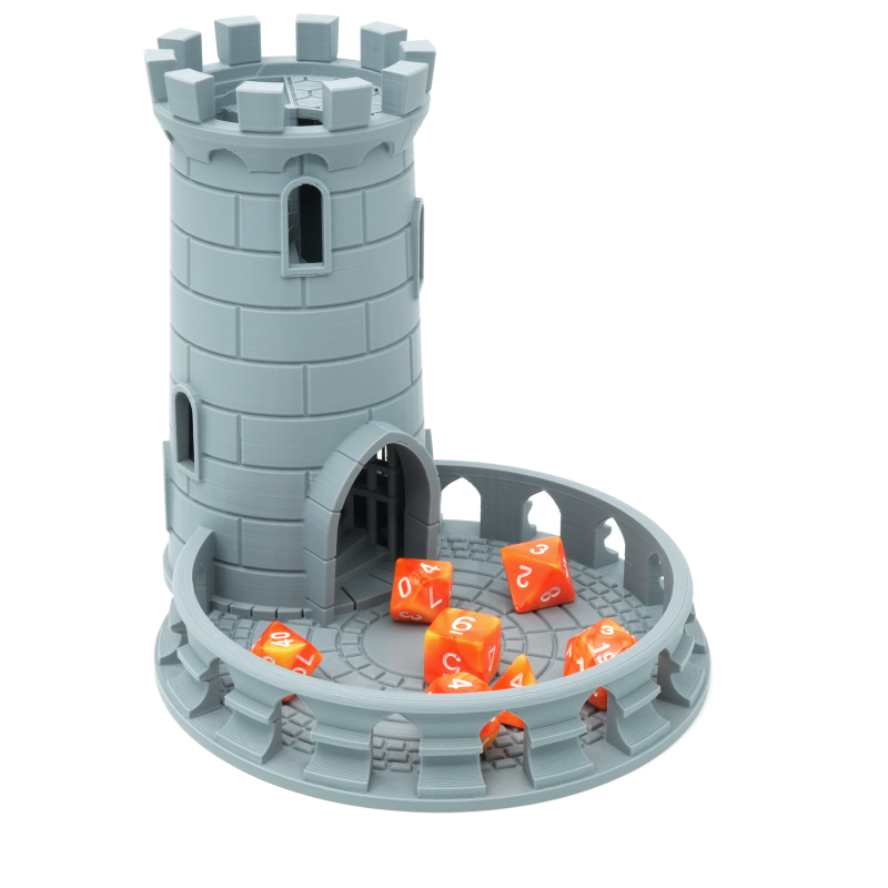 Zamkowa wieża do kości z dice tray - Dice Tower with Tray
