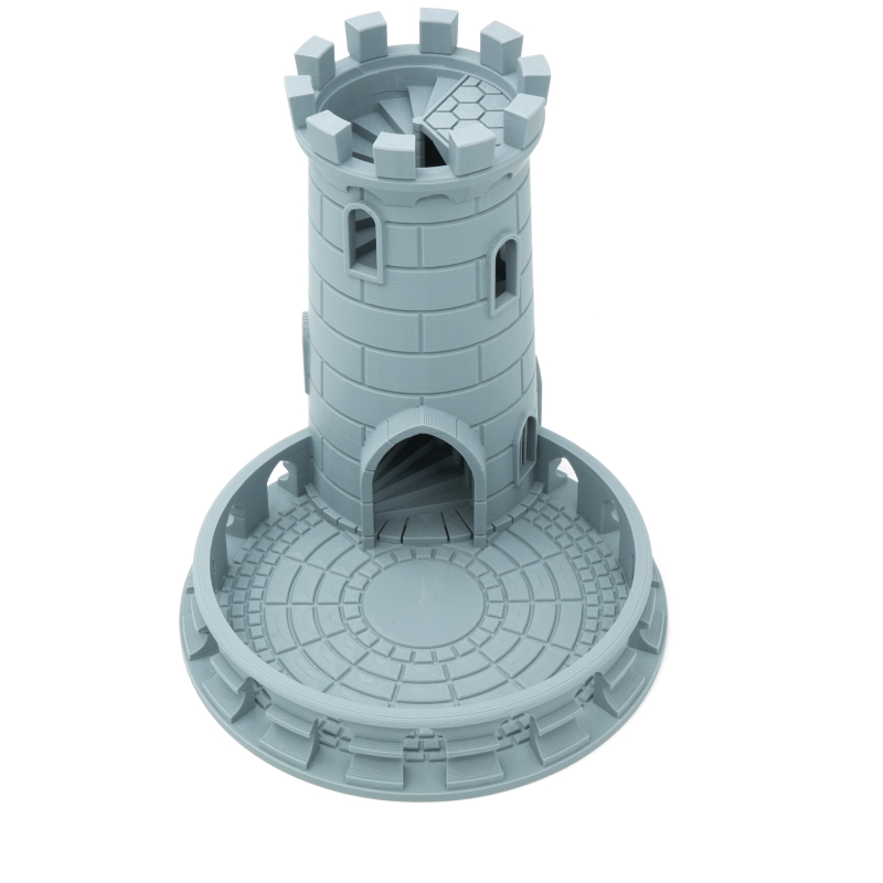 Zamkowa wieża do kości z dice tray - Dice Tower with Tray