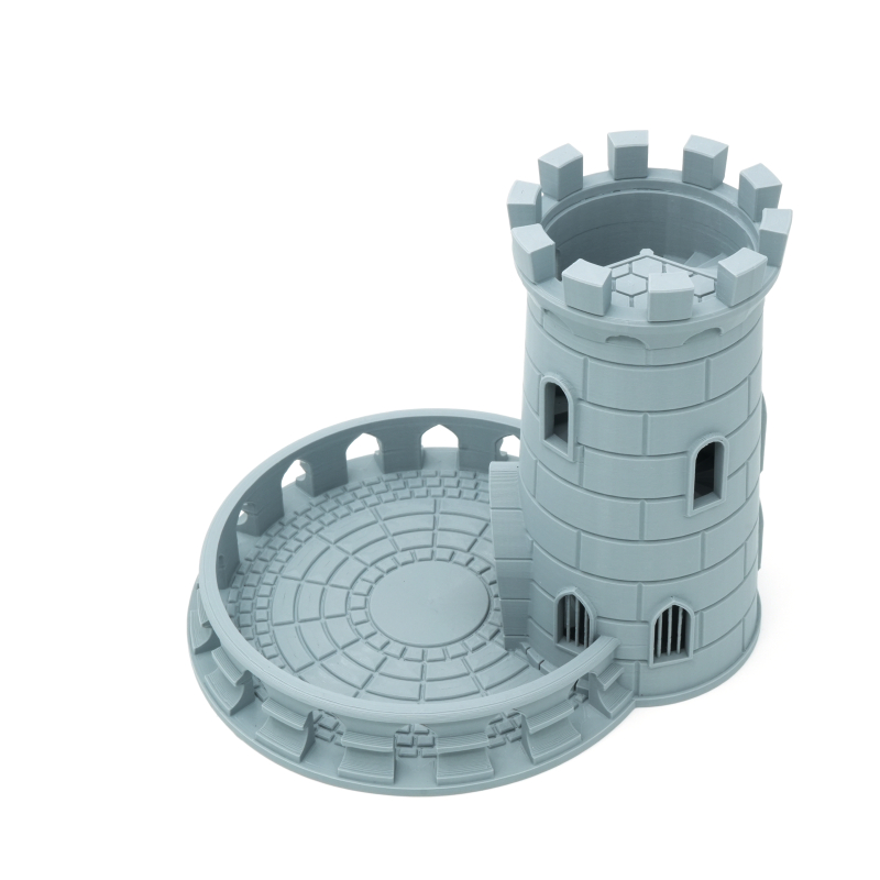 Zamkowa wieża do kości z dice tray - Dice Tower with Tray