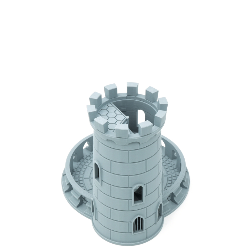 Zamkowa wieża do kości z dice tray - Dice Tower with Tray