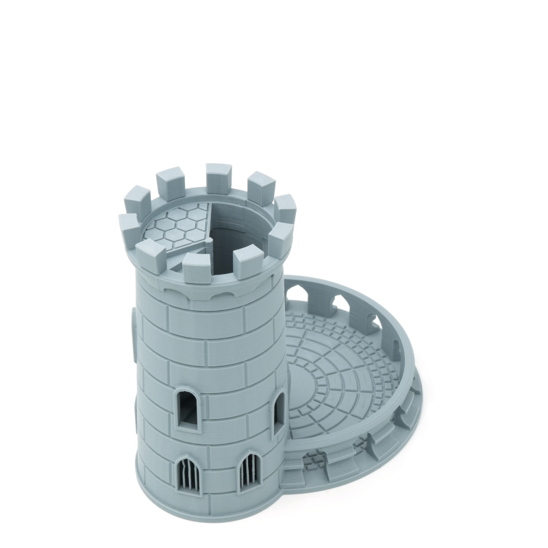 Zamkowa wieża do kości z dice tray - Dice Tower with Tray