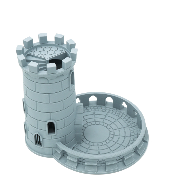 Zamkowa wieża do kości z dice tray - Dice Tower with Tray