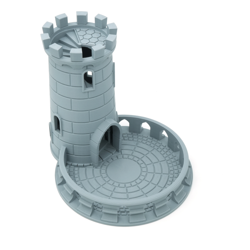 Zamkowa wieża do kości z dice tray - Dice Tower with Tray