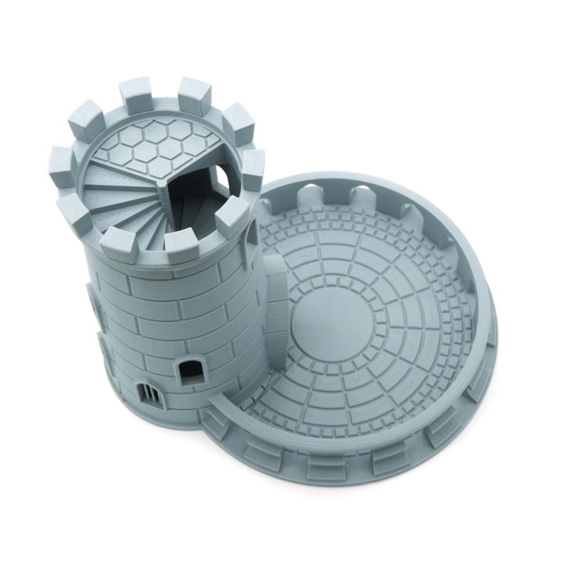 Zamkowa wieża do kości z dice tray - Dice Tower with Tray