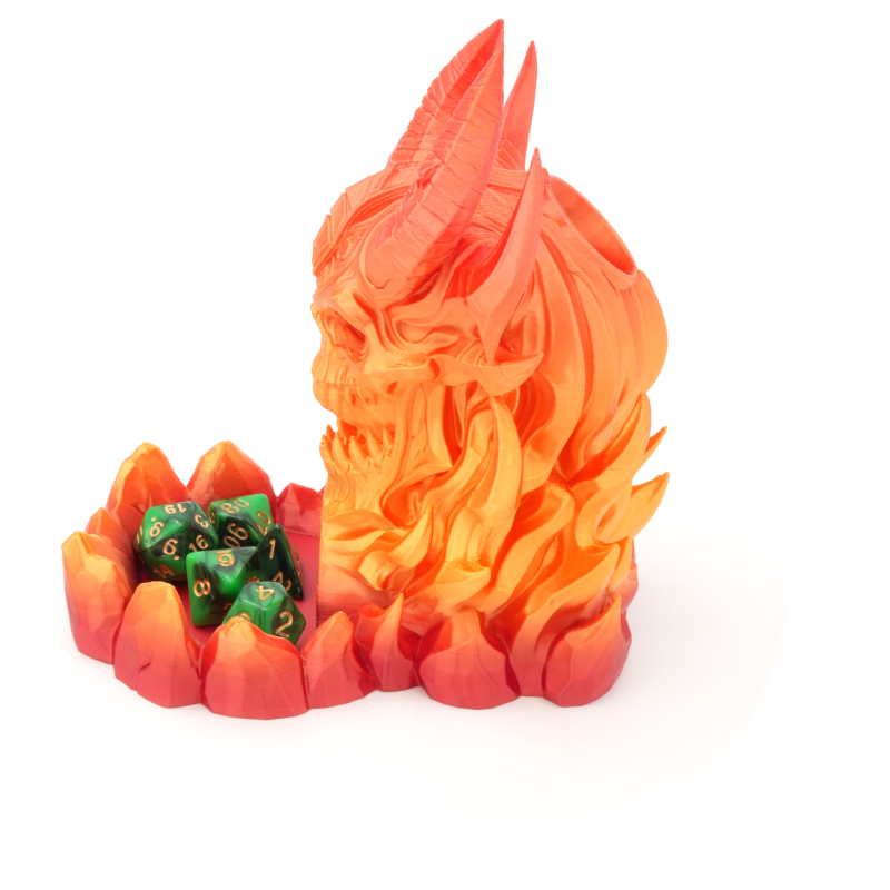 Płomienna czaszka - wieża do kości - Doomforge Dice Tower