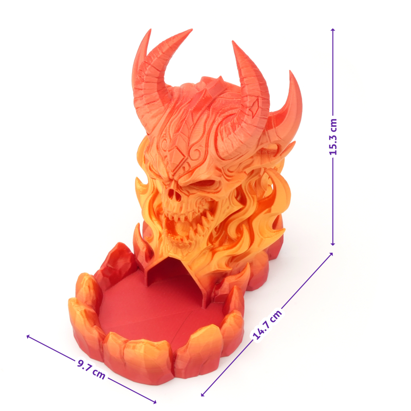 Płomienna czaszka - wieża do kości - Doomforge Dice Tower