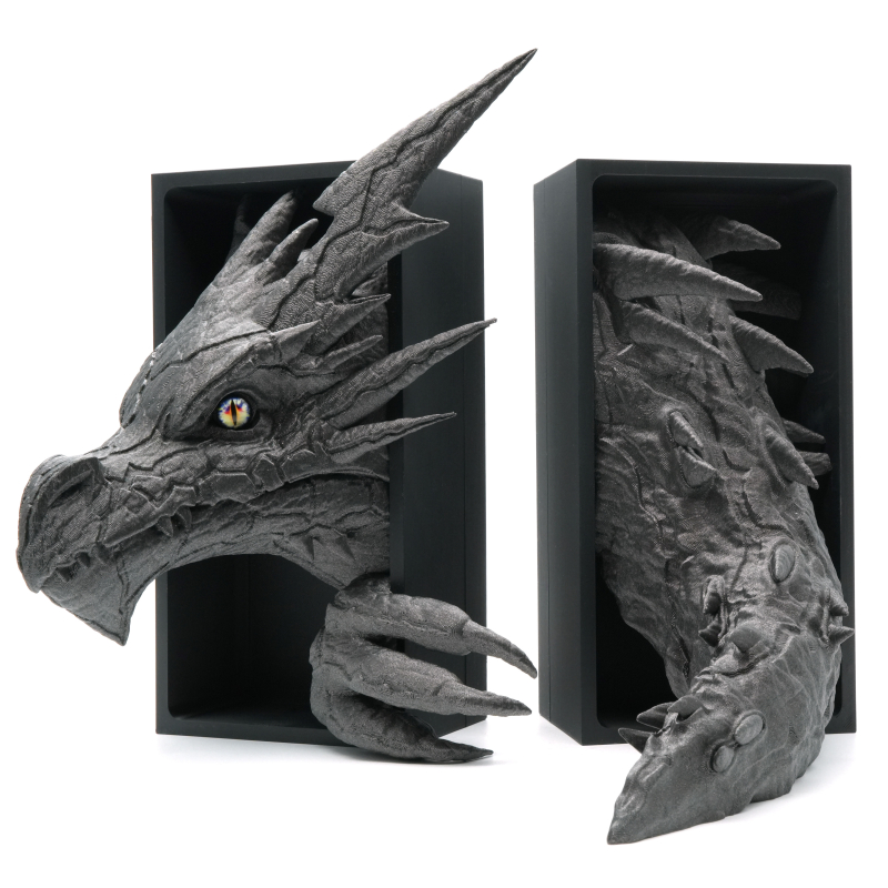 Lightning Dragon Head with eye and Tail - Book Nook
