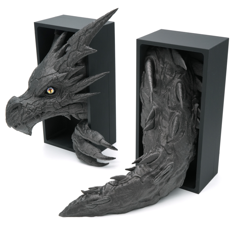 Lightning Dragon Head with eye and Tail - Book Nook