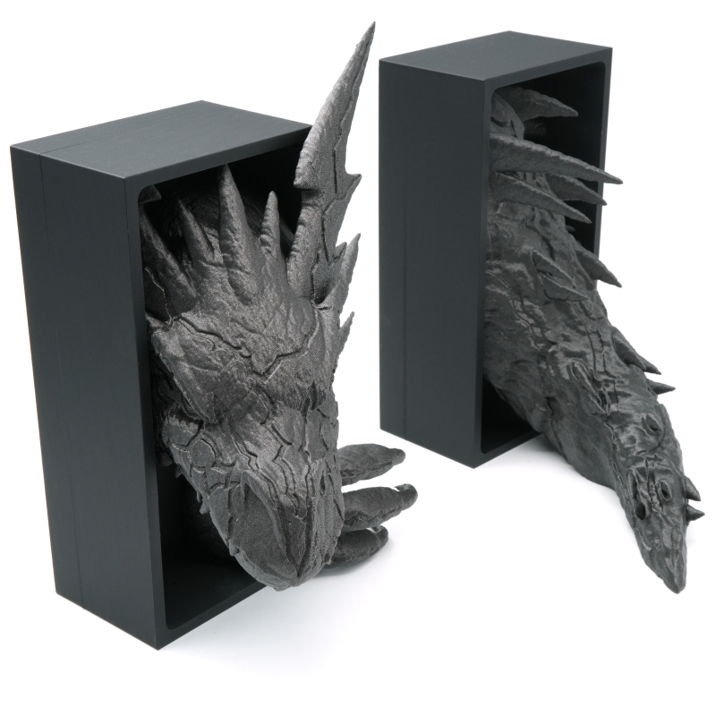 Lightning Dragon Head with eye and Tail - Book Nook