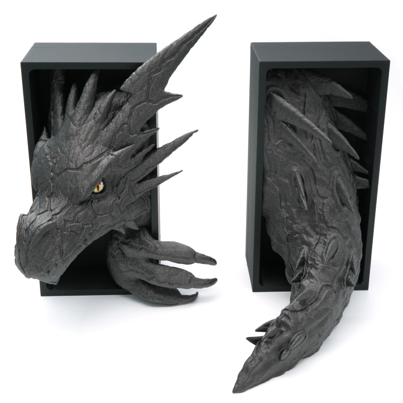 Lightning Dragon Head with eye and Tail - Book Nook