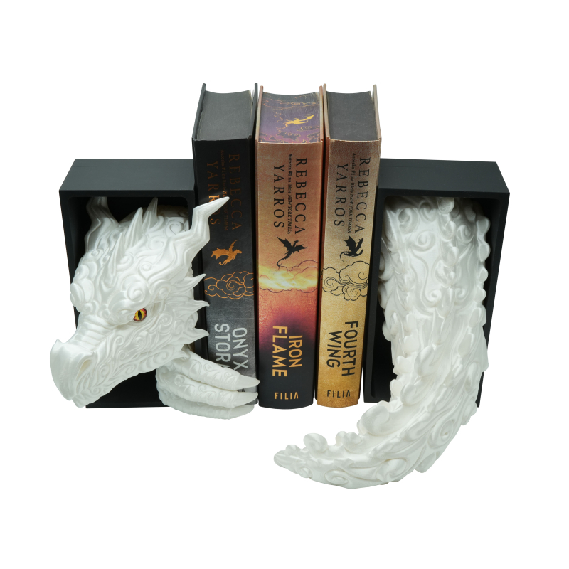 Głowa smoka chmur z oczami ze źrenicami + ogon smoka - książkowy zakątek - Book Nook