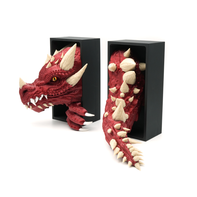 Dragon Head with eye and Tail - Book Nook PREMIUM V2