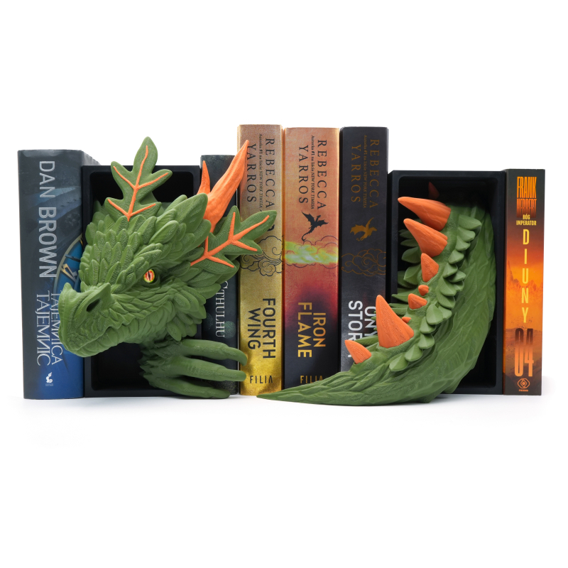 Forest Dragon Head with eye and Tail - Book Nook