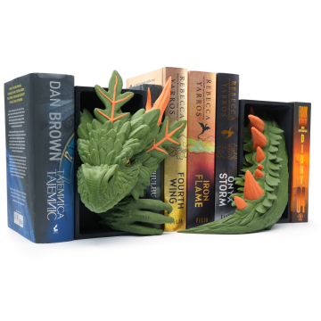 Forest Dragon Head with eye and Tail - Book Nook