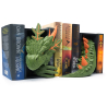 Głowa leśnego smoka z oczami ze źrenicami + ogon smoka - książkowy zakątek - Book Nook PREMIUM