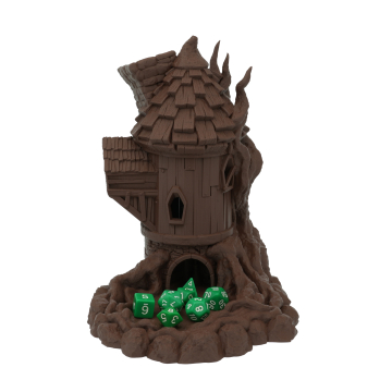 Domek czarodzieja duża wieża do kości - Dice Tower - Brązowy czekoladowy
