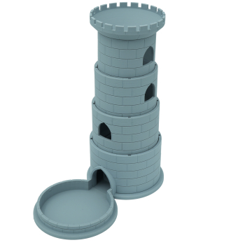 Składana starożytna wieża do kości - Dice Tower