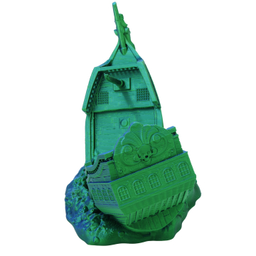 Wrak - zatopiony statek piracki - wieża do kości - FatesEnd Sunken Pirate Shipe Dice Tower